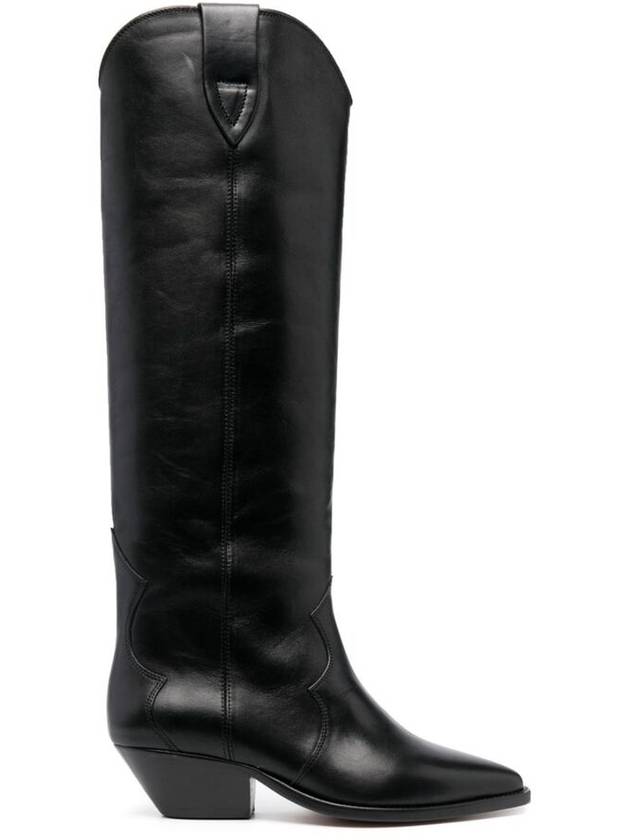 Denvee  Leather Long Boots Black - ISABEL MARANT - BALAAN 1