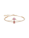 Chroma Stila Chain Bangle Bracelet Pink Rose Gold - SWAROVSKI - BALAAN 3