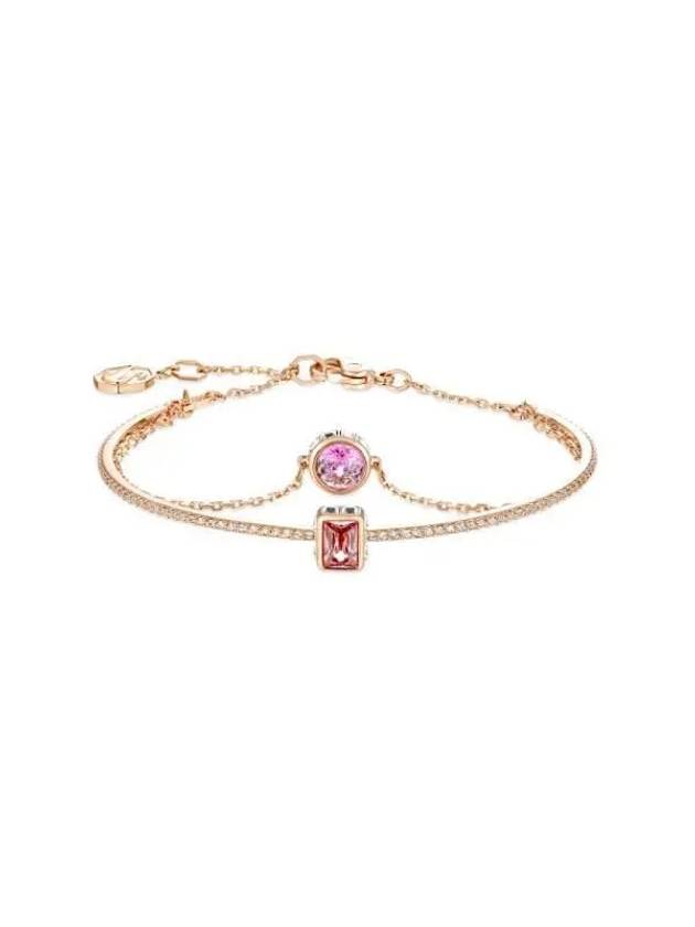 Chroma Stila Chain Bangle Bracelet Pink Rose Gold - SWAROVSKI - BALAAN 3