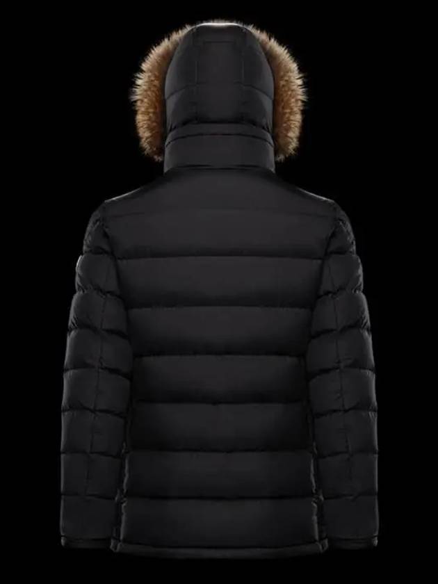 Men's Cluny Hooded Fur Short Padding Black - MONCLER - BALAAN 3