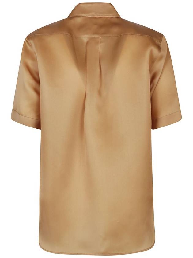 Acanto Silk Shirt Brown - MAX MARA - BALAAN 3