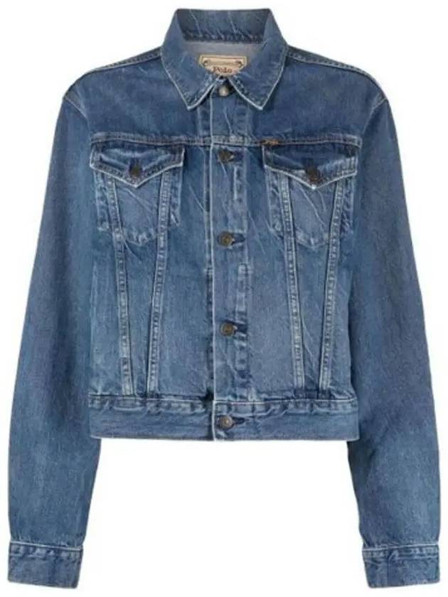 Polo Women s Crop Denim Jacket 211890141001 - RALPH LAUREN - BALAAN 1