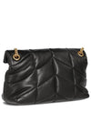 Quilted Lambskin Puffer Small Shoulder Bag Black - SAINT LAURENT - BALAAN 5