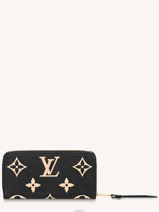 Zippy Monogram Long Wallet Black Beige - LOUIS VUITTON - BALAAN 2