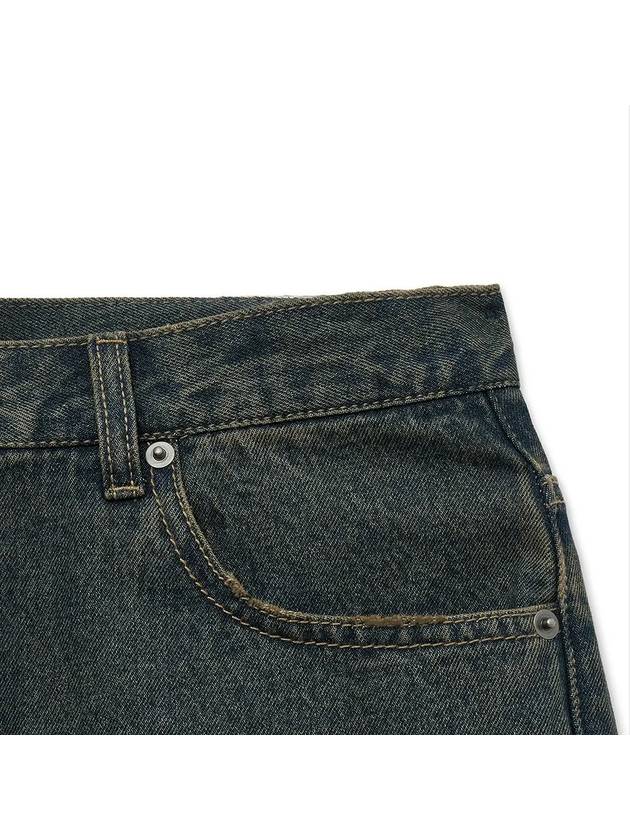 Destroyed Flare Denim Bootcut Pants Vintage Blue - NOIRER - BALAAN 6