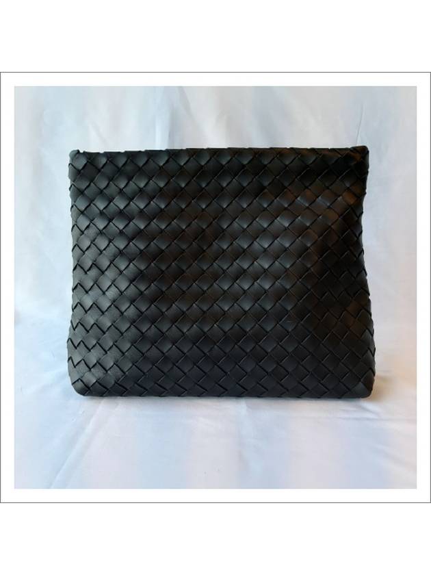 Intrecciato Document Clutch Bag Black - BOTTEGA VENETA - BALAAN 2