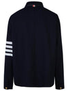 Stripe Detail Button Wool Jacket Navy - THOM BROWNE - BALAAN 4