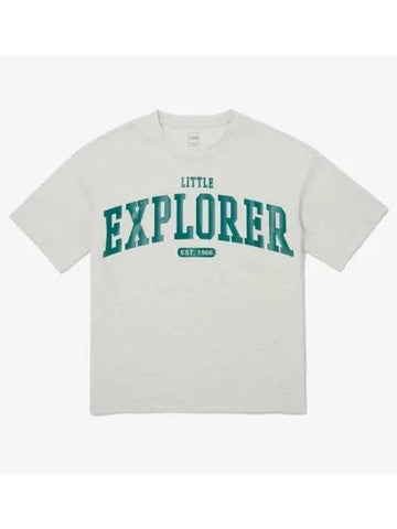 The North Face KIDS Explorer Short Sleeve Round Tee NT7UQ07S OAT - THE NORTH FACE - BALAAN 1