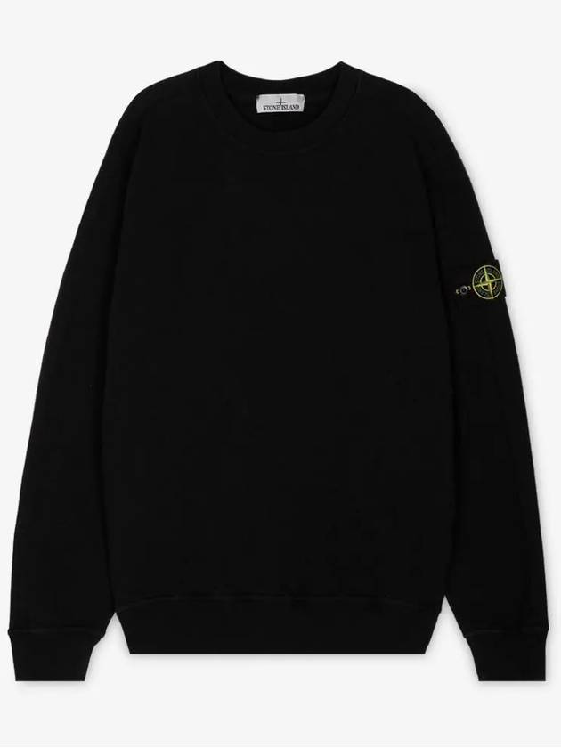 Garment Dyed Malfile Crewneck Sweatshirt Black - STONE ISLAND - BALAAN 3