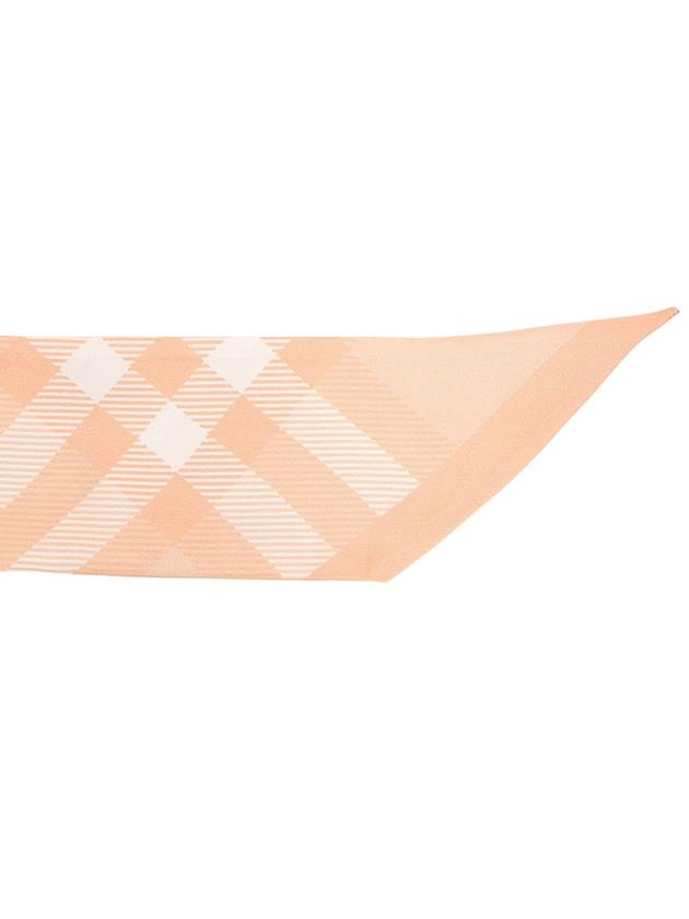 Check Skinny Silk Scarf Pink - BURBERRY - BALAAN 5