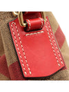 Red Leather Mega Check Susanna Medium 2WAY - BURBERRY - BALAAN 7