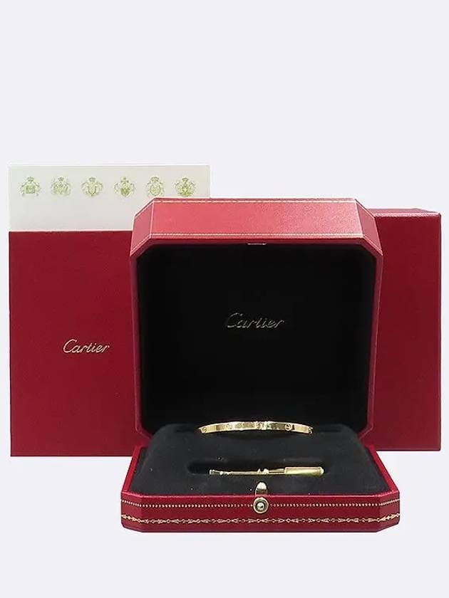 B6047316 AU750 18K Rose Gold Love Small Bracelet No 16 - CARTIER - BALAAN 4