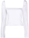 Smoke panel linen blouse white - REFORMATION - BALAAN 1