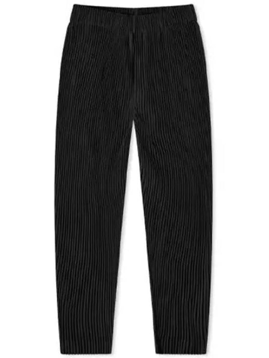 Pleated Tapered Straight Pants Black - ISSEY MIYAKE - BALAAN 2