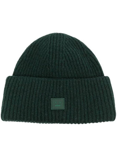 Small Face Logo Beanie Bottle Green - ACNE STUDIOS - BALAAN 1