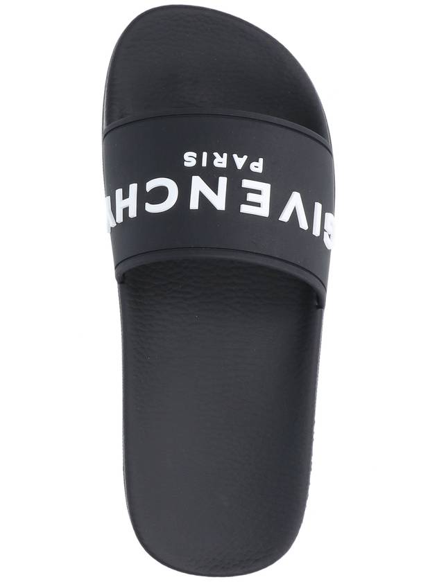 Logo Detail Slides Slippers Black - GIVENCHY - BALAAN 6