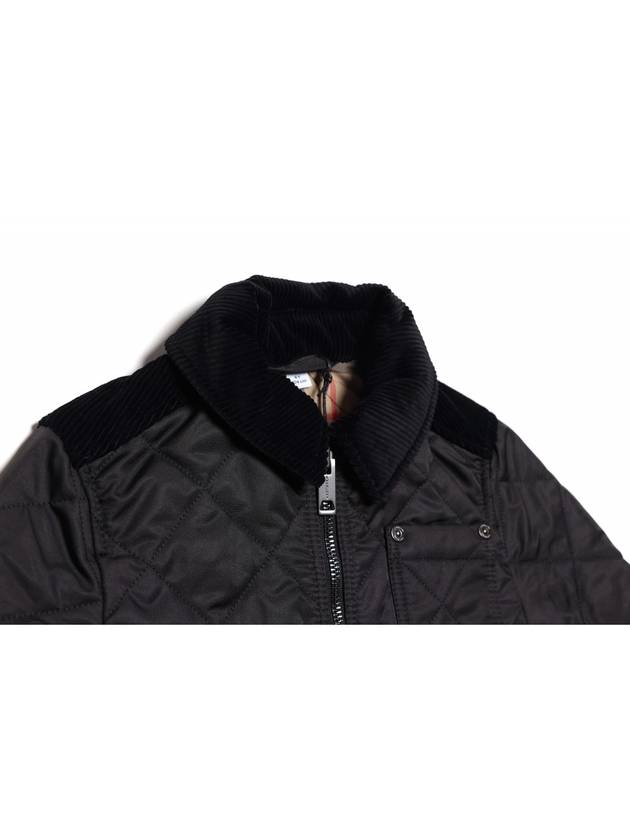 Corduroy Diamond Quilted Jacket (8053681 BLACK 23S) - BURBERRY - BALAAN 3