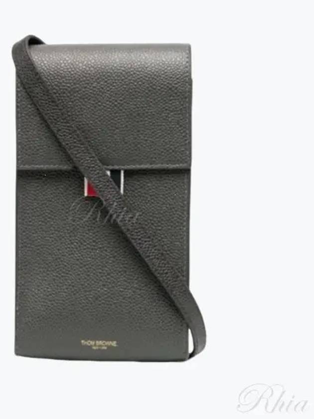 Phone holder bag MAC113F00198 dark gray - THOM BROWNE - BALAAN 1