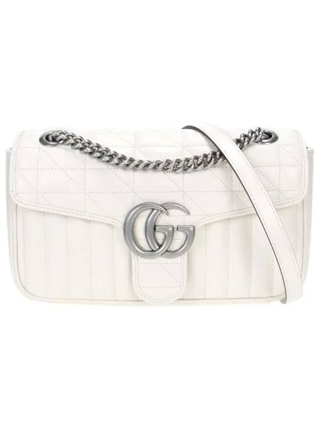 GG Marmont Small Shoulder Bag White - GUCCI - BALAAN 2