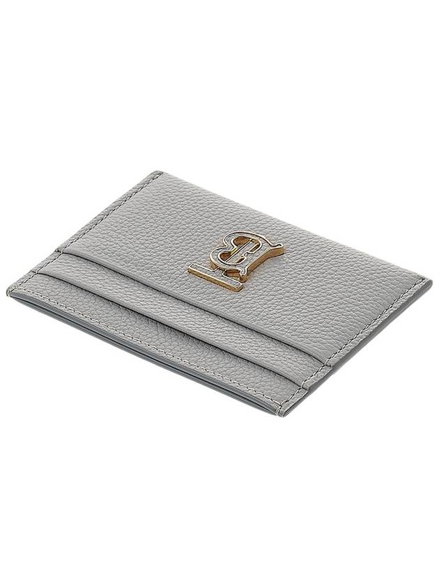 Grainy leather card wallet light Grey - BURBERRY - BALAAN 5