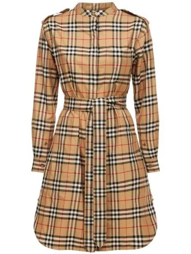 Vintage Check Belted Short Dress Beige - BURBERRY - BALAAN 2