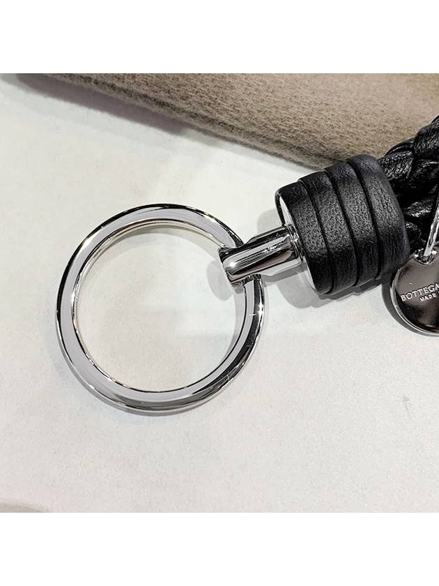 Intrecciato Leather Key Holder Black - BOTTEGA VENETA - BALAAN 7