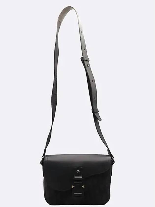 1ADPO049YKS Black Oblique Saddle Small Flap Messenger Cross Bag - DIOR - BALAAN 3