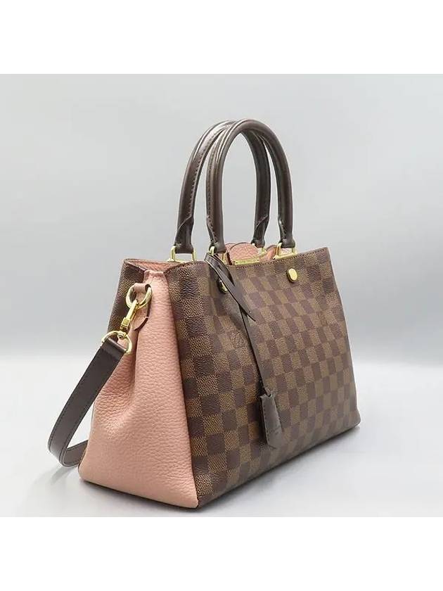 N41674 Pink Damier Eben Leather Brittany Tote Bag Shoulder Strap 2WAY - LOUIS VUITTON - BALAAN 3