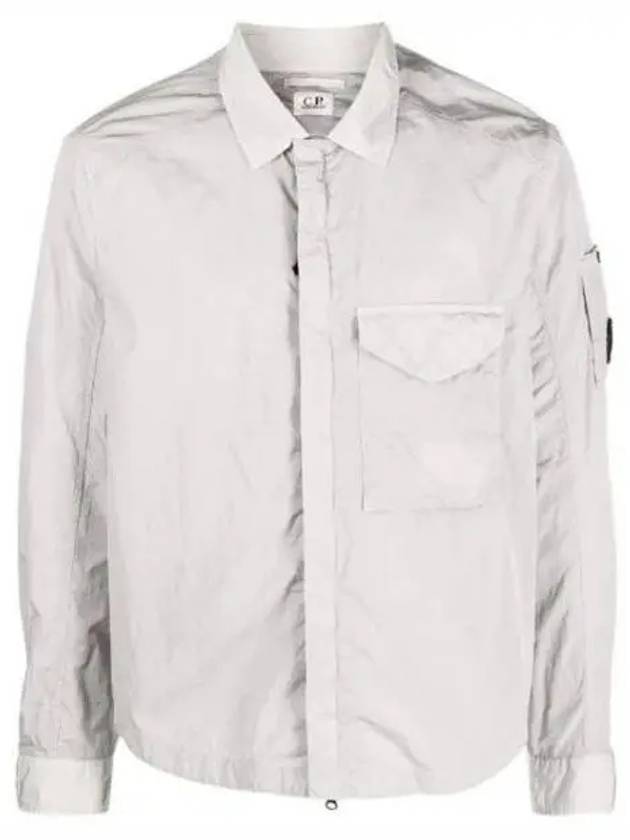 Men's Chrome R Over Shirt Zip Up Jacket Grey - CP COMPANY - BALAAN 2