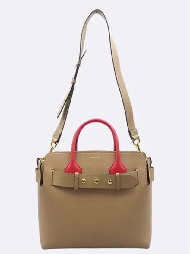 8015870 Light camel leather small belt bag tote shoulder strap 2WAY - BURBERRY - BALAAN 4