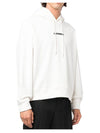 Cotton Small Logo Hoodie White - JIL SANDER - BALAAN.