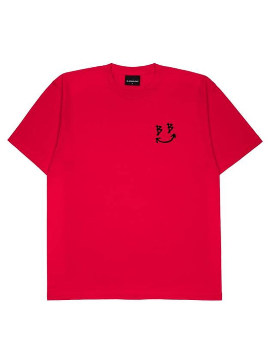 BBD Classic Smile Logo T Shirt Red - BLACKBLOND - BALAAN 2