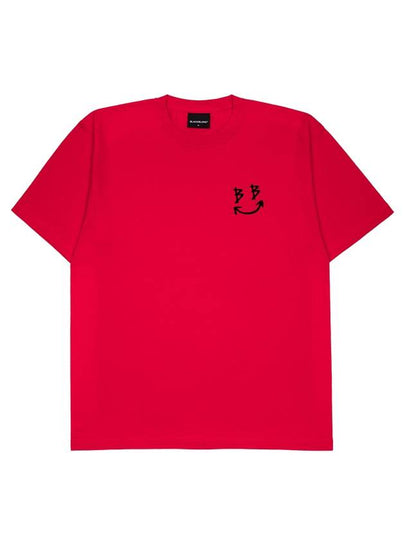 Classic Smile Logo T Shirt Red - BLACKBLOND - BALAAN 2