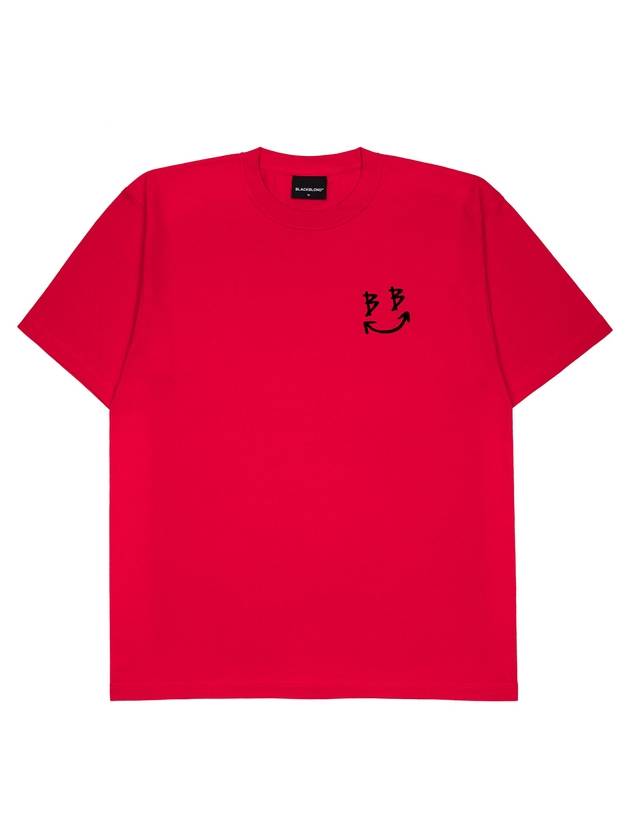 BBD Classic Smile Logo T Shirt Red - BLACKBLOND - BALAAN 1