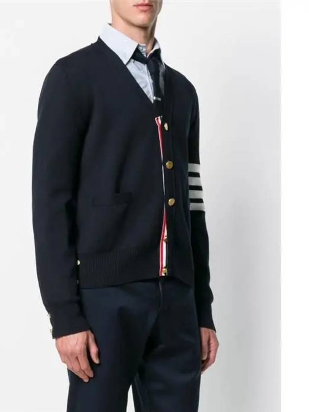 Milano Stitch 4 Bar Cardigan Navy - THOM BROWNE - BALAAN 3