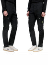 Wappen Patch Old Treatment Slim Fit Cargo Straight Pants Black - STONE ISLAND - BALAAN 4