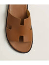 Izmir Leather Slippers Gold - HERMES - BALAAN 7