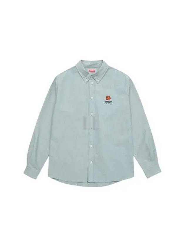 Boke Flower Crest Long Sleeve Shirt Light Green - KENZO - BALAAN 2