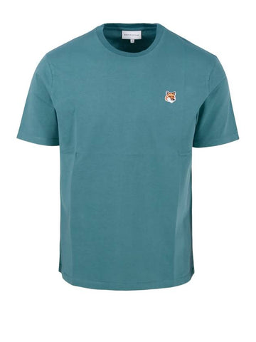 Fox Head Patch Classic Short Sleeve T-Shirt Green - MAISON KITSUNE - BALAAN 1