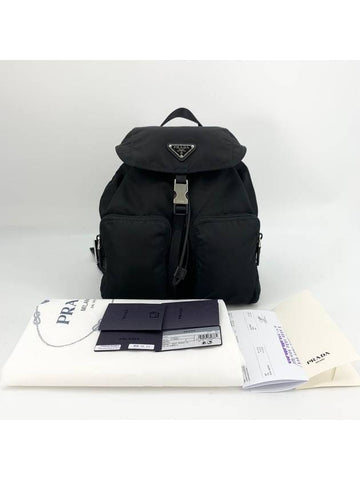 Triangular logo Re nylon backpack 1BZ070 - PRADA - BALAAN 1