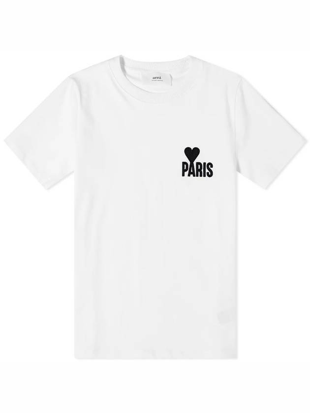 Paris de Coeur T-Shirt White - AMI - BALAAN 1