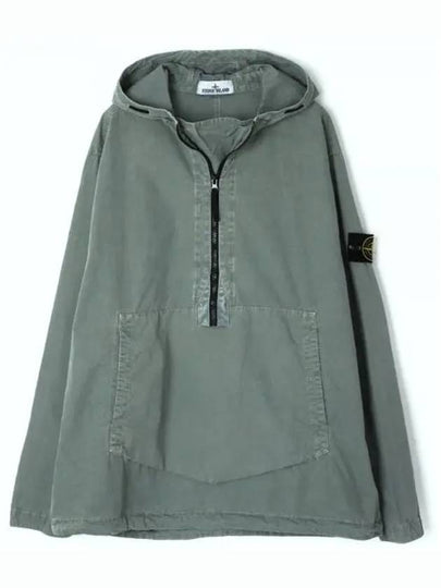 Brushed Cotton Anorak Sage Green - STONE ISLAND - BALAAN 2