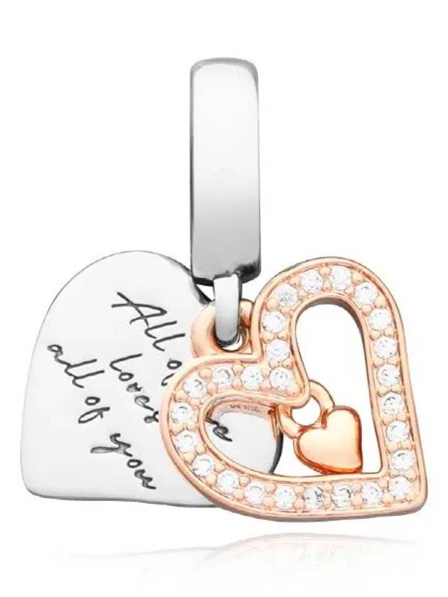 Sparkling Freehand Heart Dangle Charm - PANDORA - BALAAN.