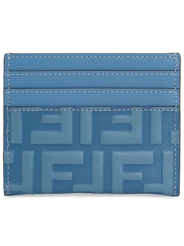 Diamond FF Logo Card Wallet Blue - FENDI - BALAAN 3