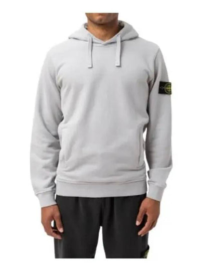 Wappen Patch Brushed Cotton Fleece Hoodie Grey - STONE ISLAND - BALAAN 2