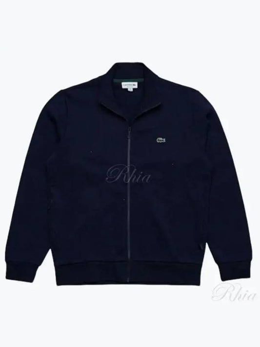 Regular Fit Brushed Fleece Zip-up Jacket Navy - LACOSTE - BALAAN 2