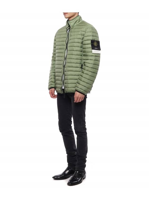 Men's Logo Patch Nylon Zip-Up Padding Green - STONE ISLAND - BALAAN 5