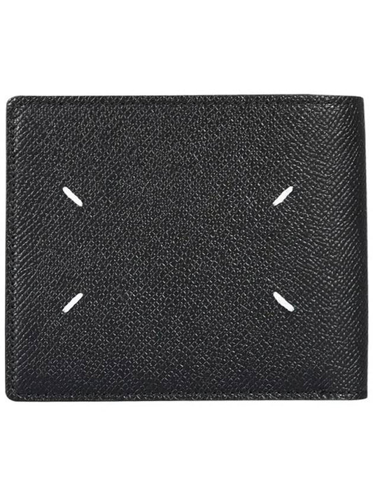 Stitched Leather Bifold Wallet Black - MAISON MARGIELA - BALAAN 2