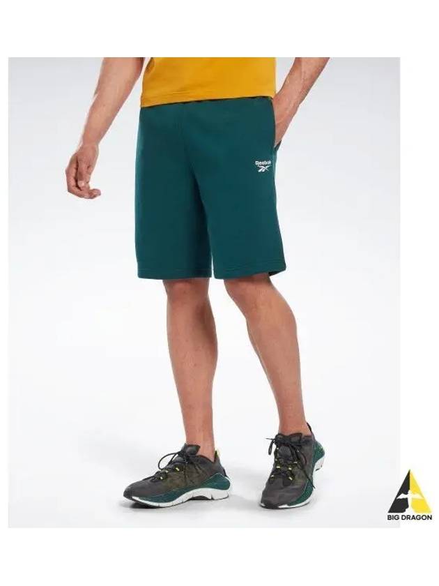 RI Left Leg Logo Shorts Green HM5349 - REEBOK - BALAAN 1