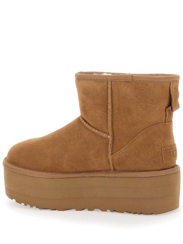 'Classic Mini Platform' Beige Ankle Boots With Platform In Suede Woman - UGG - BALAAN 3